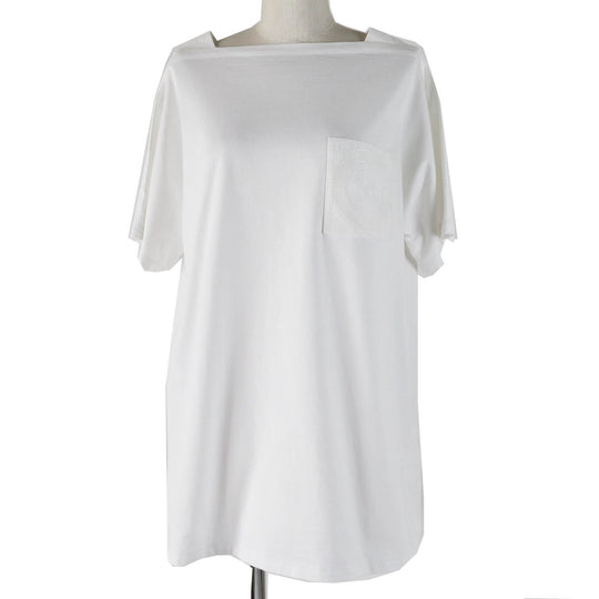 HERMES Short sleeve T-shirt 3H4615DL Main: 100% cotton white Women 38 Used Authentic
