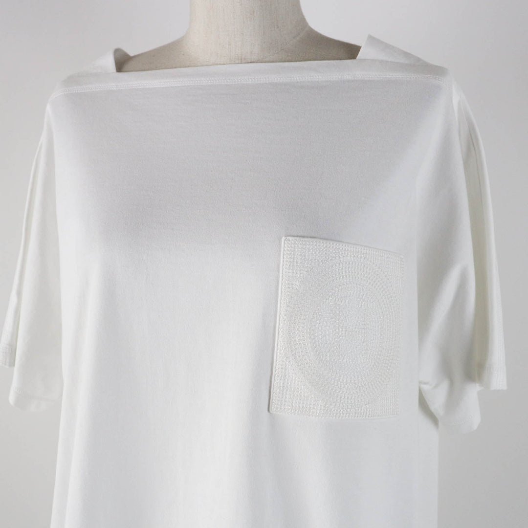 HERMES Short sleeve T-shirt 3H4615DL Main: 100% cotton white Women 38 Used Authentic