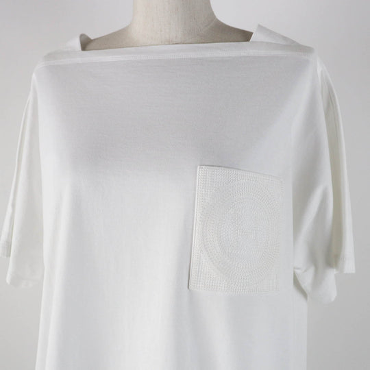 HERMES Short sleeve T-shirt 3H4615DL Main: 100% cotton white Women 38 Used Authentic