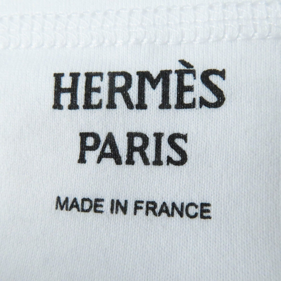 HERMES Short sleeve T-shirt 3H4615DL Main: 100% cotton white Women 38 Used Authentic