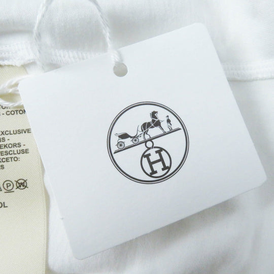 HERMES Short sleeve T-shirt 3H4615DL Main: 100% cotton white Women 38 Used Authentic