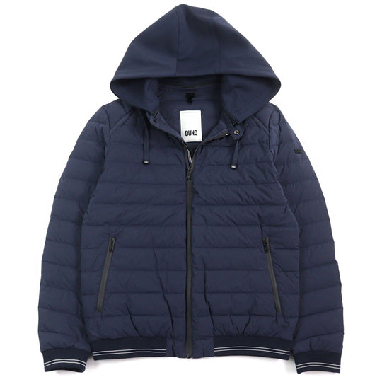 DUNO Down jacket Outer: 86% nylon, Outer: 14% polyurethane, Outer: 82% nylon, Outer: 18% polyurethane, Lining: 90% nylon Navy type mens 44 Used Authentic