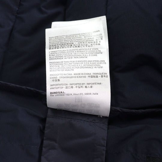 DUNO Down jacket Outer: 86% nylon, Outer: 14% polyurethane, Outer: 82% nylon, Outer: 18% polyurethane, Lining: 90% nylon Navy type mens 44 Used Authentic