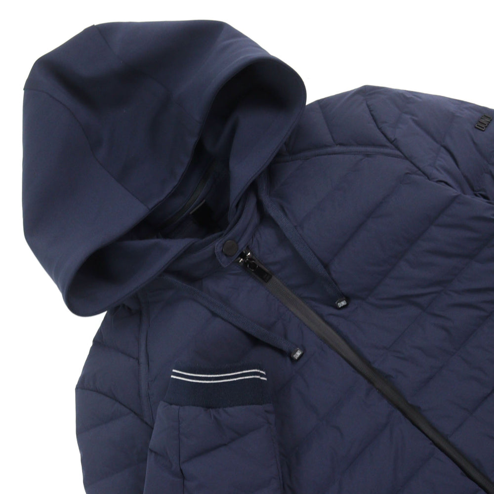 DUNO Down jacket Outer: 86% nylon, Outer: 14% polyurethane, Outer: 82% nylon, Outer: 18% polyurethane, Lining: 90% nylon Navy type mens 44 Used Authentic