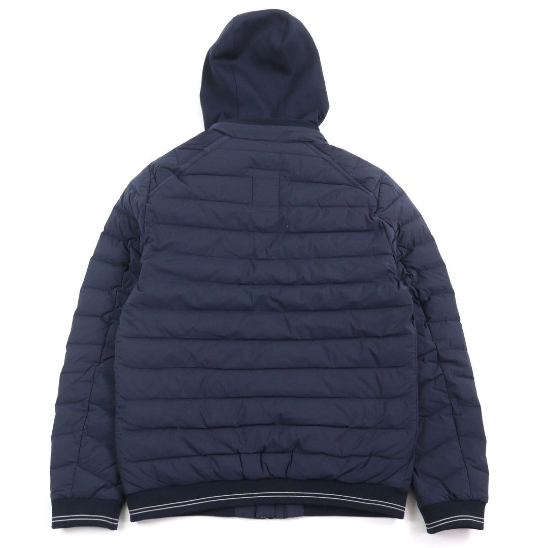 DUNO Down jacket Outer: 86% nylon, Outer: 14% polyurethane, Outer: 82% nylon, Outer: 18% polyurethane, Lining: 90% nylon Navy type mens 44 Used Authentic
