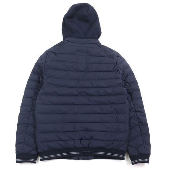 DUNO Down jacket Outer: 86% nylon, Outer: 14% polyurethane, Outer: 82% nylon, Outer: 18% polyurethane, Lining: 90% nylon Navy type mens 44 Used Authentic