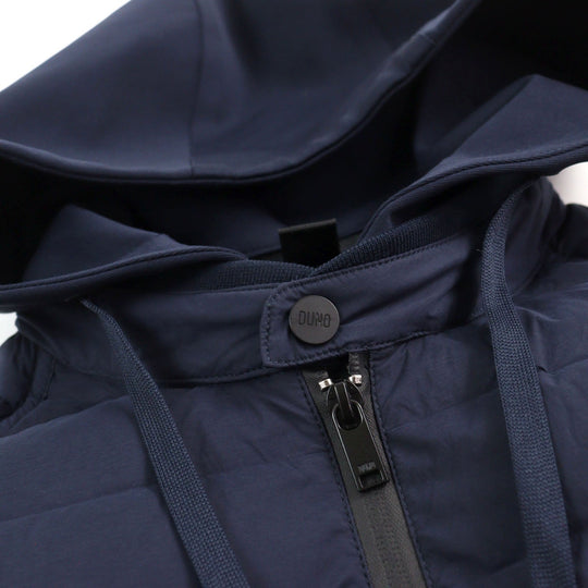 DUNO Down jacket Outer: 86% nylon, Outer: 14% polyurethane, Outer: 82% nylon, Outer: 18% polyurethane, Lining: 90% nylon Navy type mens 44 Used Authentic
