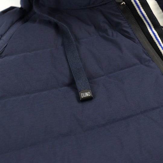DUNO Down jacket Outer: 86% nylon, Outer: 14% polyurethane, Outer: 82% nylon, Outer: 18% polyurethane, Lining: 90% nylon Navy type mens 44 Used Authentic