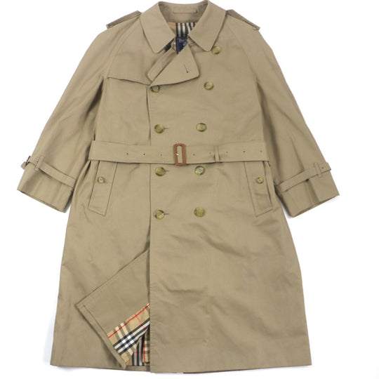 BURBERRY trench coat Outer: 51% cotton, Outer: 49% polyester, Lining: 50% polyester, Lining: 50% cotton beige mens 42 Used Authentic