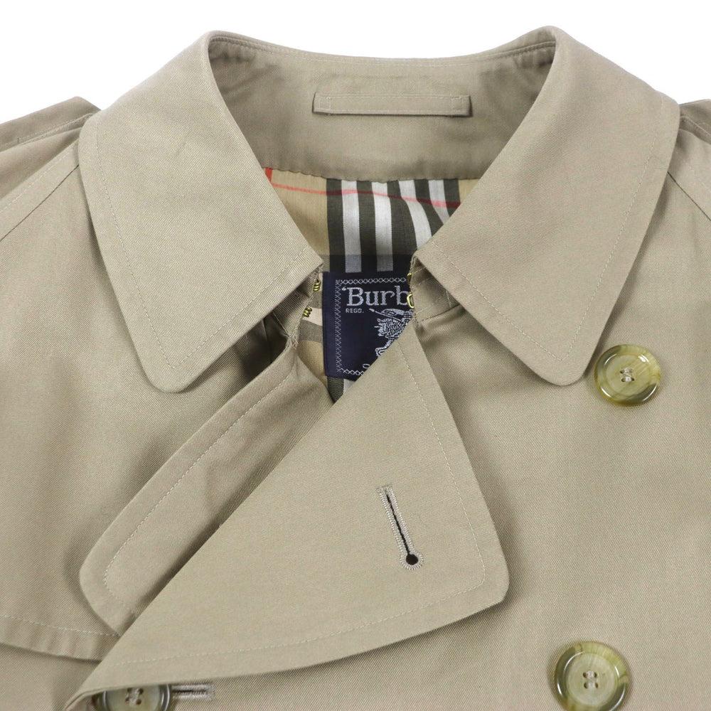 BURBERRY trench coat Outer: 51% cotton, Outer: 49% polyester, Lining: 50% polyester, Lining: 50% cotton beige mens 42 Used Authentic