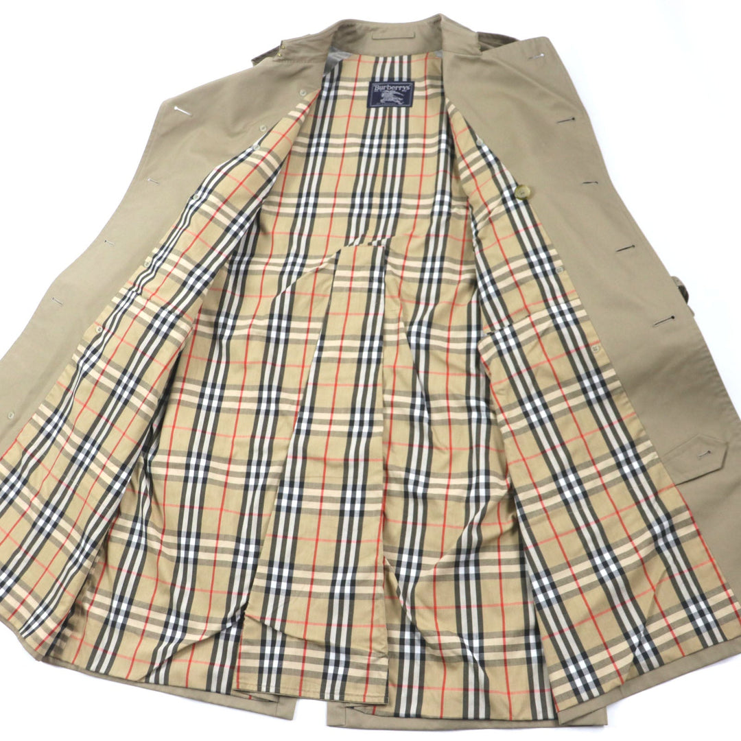BURBERRY trench coat Outer: 51% cotton, Outer: 49% polyester, Lining: 50% polyester, Lining: 50% cotton beige mens 42 Used Authentic