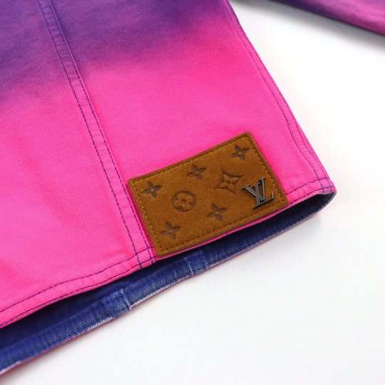 LOUIS VUITTON Denim Jacket HMA83W Main: 100% cotton, Leather part: Cowhide Blue pink Amen Break Cropped Gradient Denim Jacket mens 48 Used Authentic