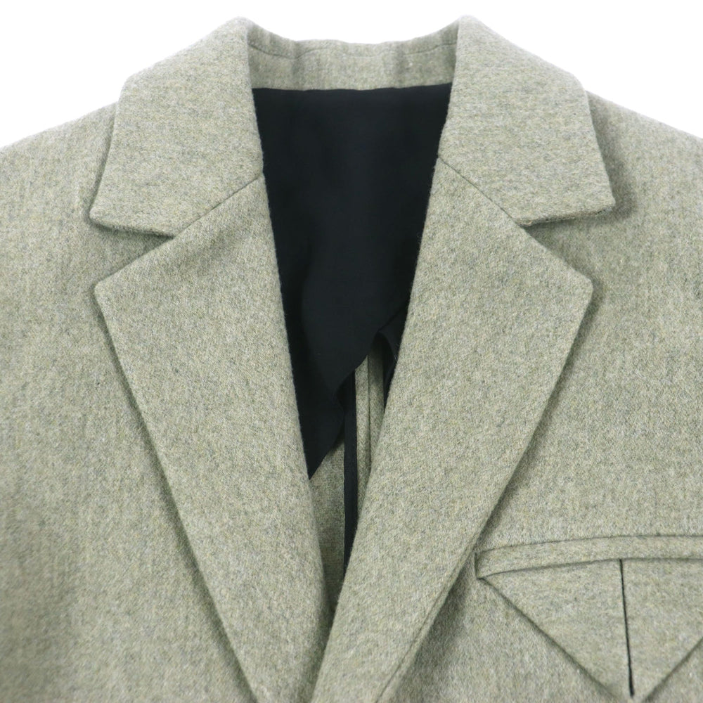 BOTTEGAVENETA Chester coat 647389 Outer: 80% wool, Outer: 20% nylon, Lining: 100% rayon, Lining: 100% cotton Green type mens 46 Used Authentic