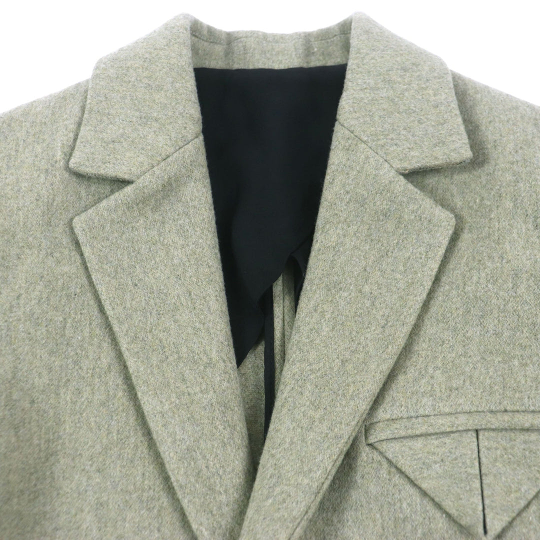 BOTTEGAVENETA Chester coat 647389 Outer: 80% wool, Outer: 20% nylon, Lining: 100% rayon, Lining: 100% cotton Green type mens 46 Used Authentic