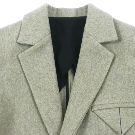 BOTTEGAVENETA Chester coat 647389 Outer: 80% wool, Outer: 20% nylon, Lining: 100% rayon, Lining: 100% cotton Green type mens 46 Used Authentic