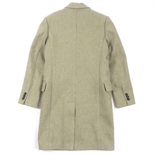 BOTTEGAVENETA Chester coat 647389 Outer: 80% wool, Outer: 20% nylon, Lining: 100% rayon, Lining: 100% cotton Green type mens 46 Used Authentic