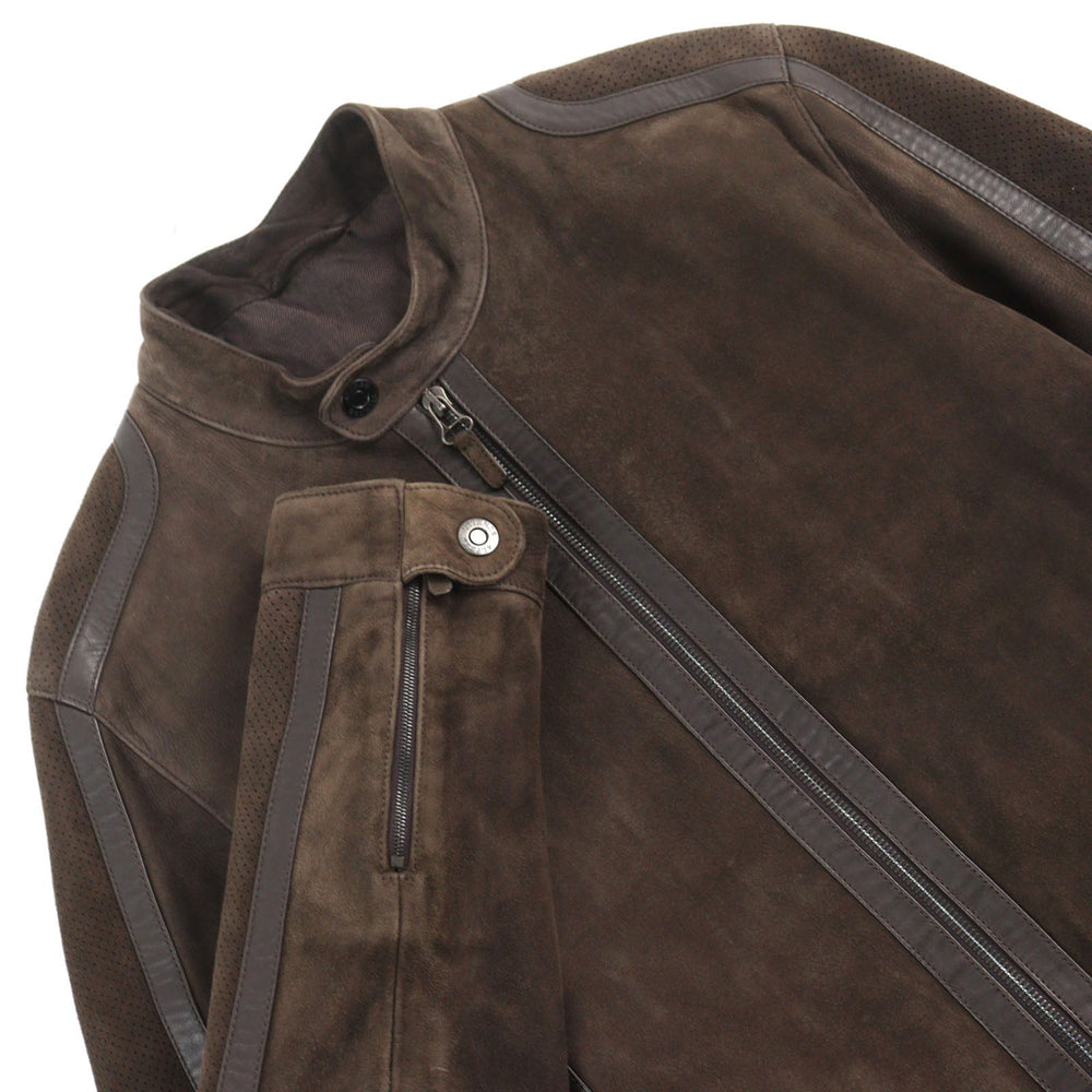 Dunhill leather jacket Main: Goatskin, Lining: 64% cotton, Lining: 36% cupra Brown mens XS Used Authentic
