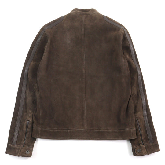 Dunhill leather jacket Main: Goatskin, Lining: 64% cotton, Lining: 36% cupra Brown mens XS Used Authentic