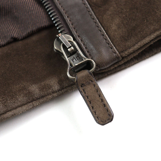 Dunhill leather jacket Main: Goatskin, Lining: 64% cotton, Lining: 36% cupra Brown mens XS Used Authentic