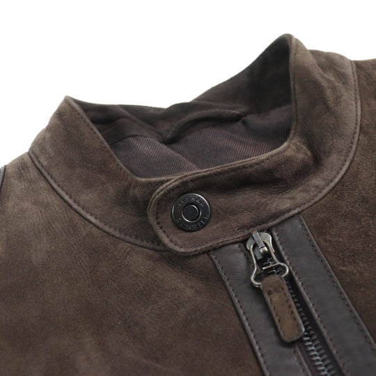 Dunhill leather jacket Main: Goatskin, Lining: 64% cotton, Lining: 36% cupra Brown mens XS Used Authentic