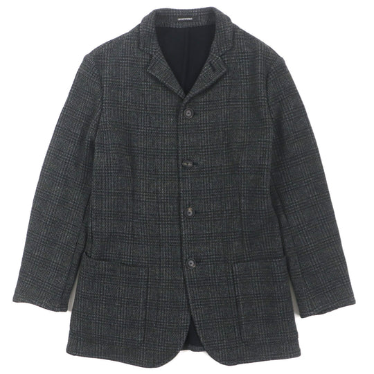 EMPORIO ARMANI tailored jacket Outer material: 82% wool, Outer material: 18% cotton Dark gray mens 46 Used Authentic