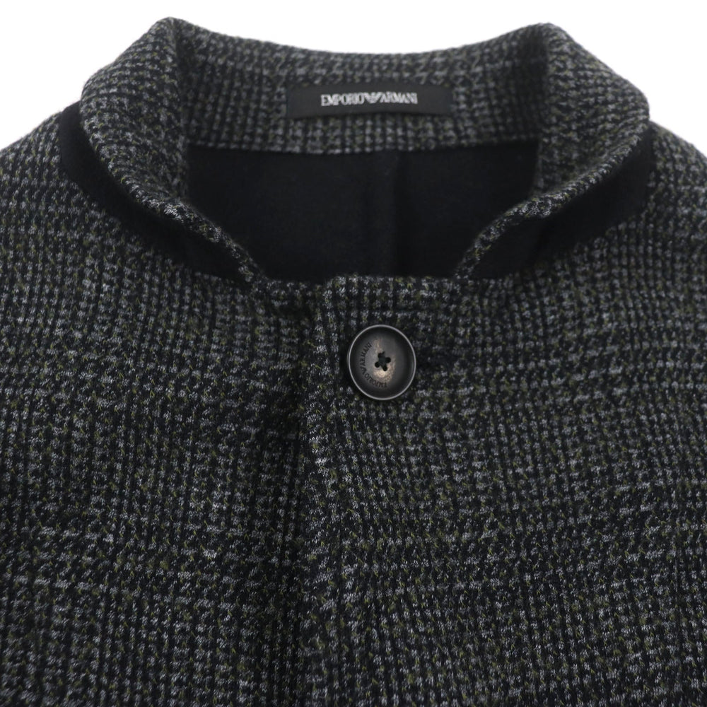 EMPORIO ARMANI tailored jacket Outer material: 82% wool, Outer material: 18% cotton Dark gray mens 46 Used Authentic