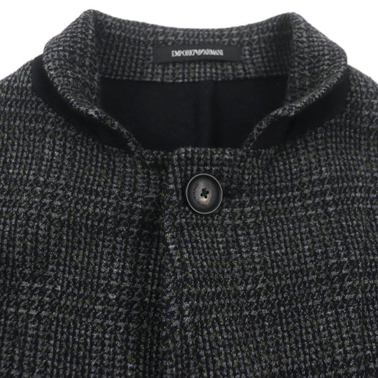 EMPORIO ARMANI tailored jacket Outer material: 82% wool, Outer material: 18% cotton Dark gray mens 46 Used Authentic