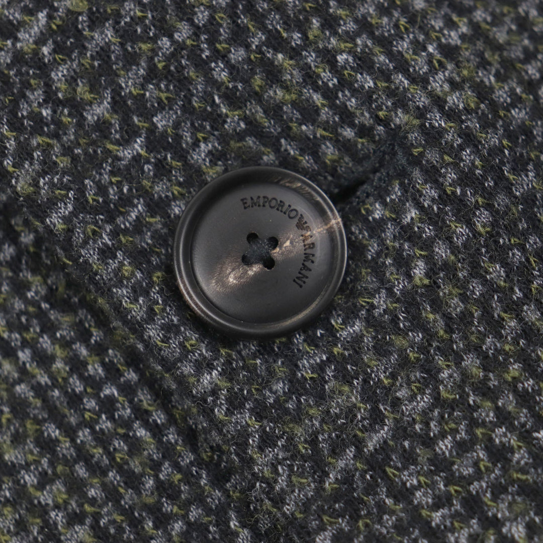 EMPORIO ARMANI tailored jacket Outer material: 82% wool, Outer material: 18% cotton Dark gray mens 46 Used Authentic