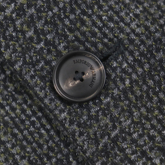 EMPORIO ARMANI tailored jacket Outer material: 82% wool, Outer material: 18% cotton Dark gray mens 46 Used Authentic