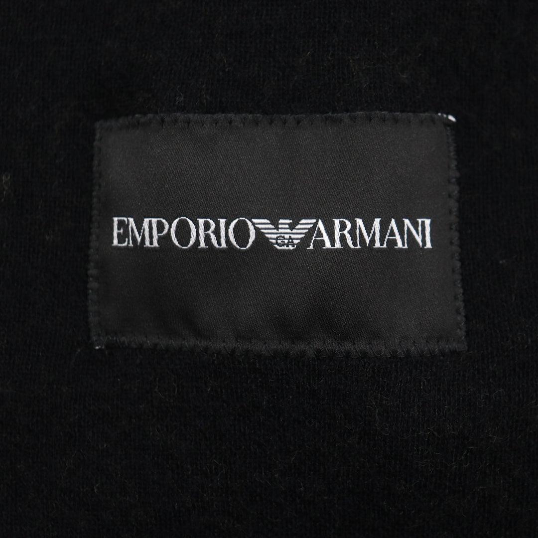 EMPORIO ARMANI tailored jacket Outer material: 82% wool, Outer material: 18% cotton Dark gray mens 46 Used Authentic