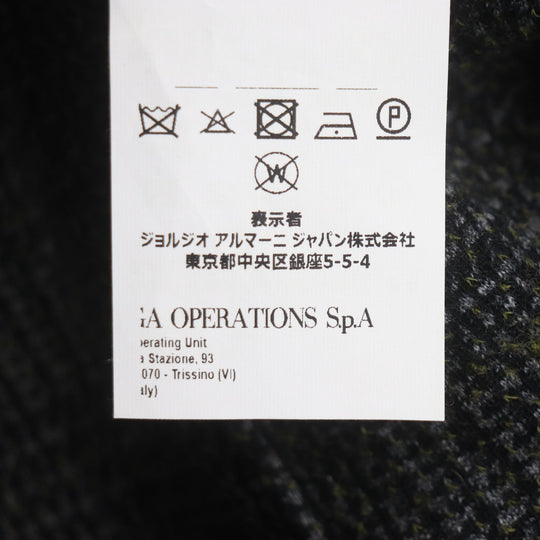 EMPORIO ARMANI tailored jacket Outer material: 82% wool, Outer material: 18% cotton Dark gray mens 46 Used Authentic