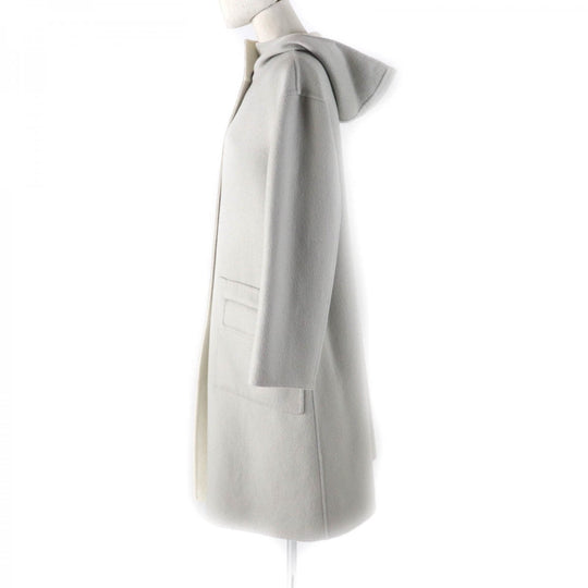 FOXEY coat 40197 Outer: 100% cashmere, Fur: Fox, Lining: 100% cupra Light gray Women 38 Used Authentic