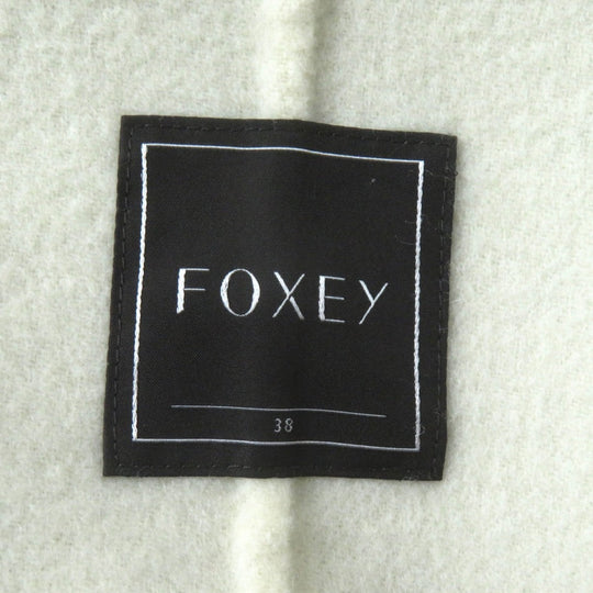 FOXEY coat 40197 Outer: 100% cashmere, Fur: Fox, Lining: 100% cupra Light gray Women 38 Used Authentic