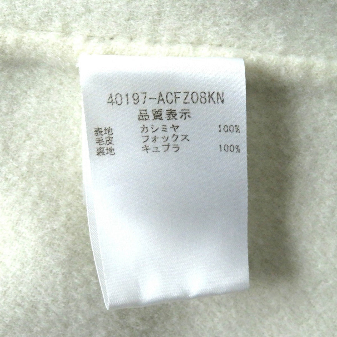 FOXEY coat 40197 Outer: 100% cashmere, Fur: Fox, Lining: 100% cupra Light gray Women 38 Used Authentic
