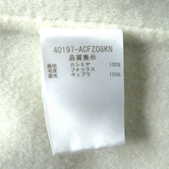 FOXEY coat 40197 Outer: 100% cashmere, Fur: Fox, Lining: 100% cupra Light gray Women 38 Used Authentic