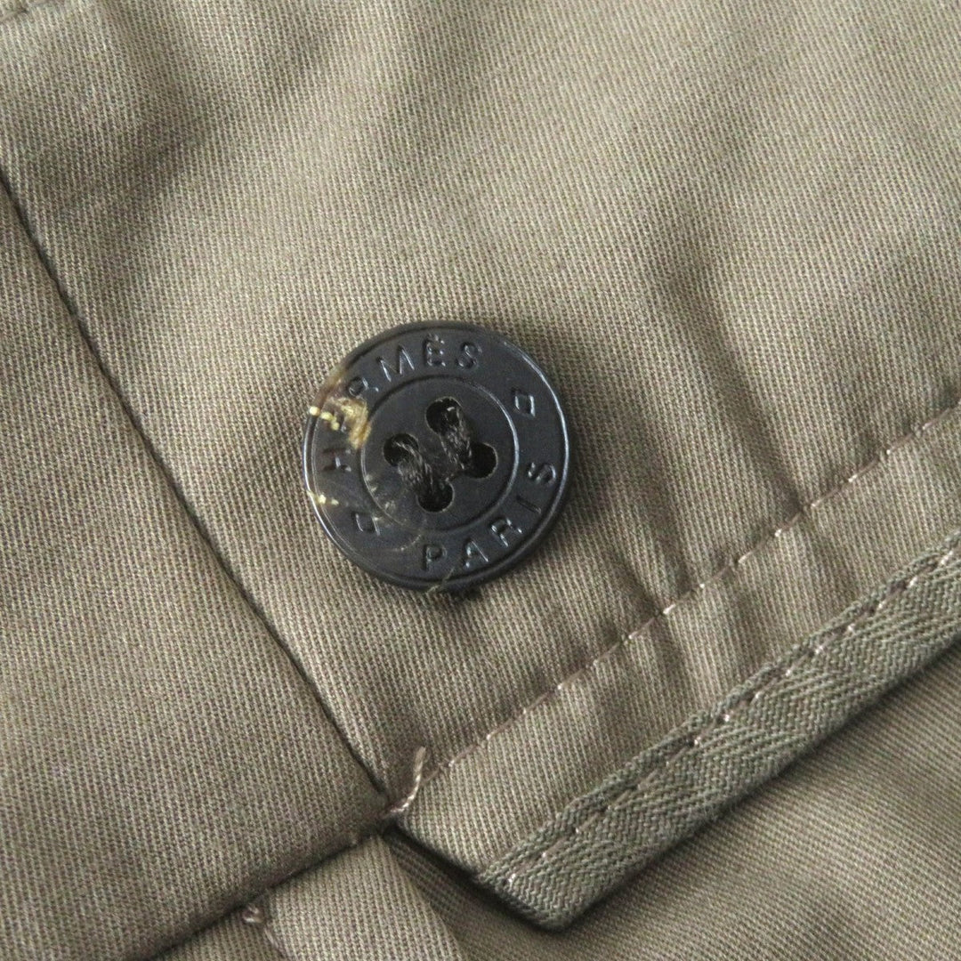 HERMES Pants 3H0426DN cotton Brown type 36