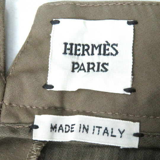 HERMES Pants 3H0426DN cotton Brown type 36