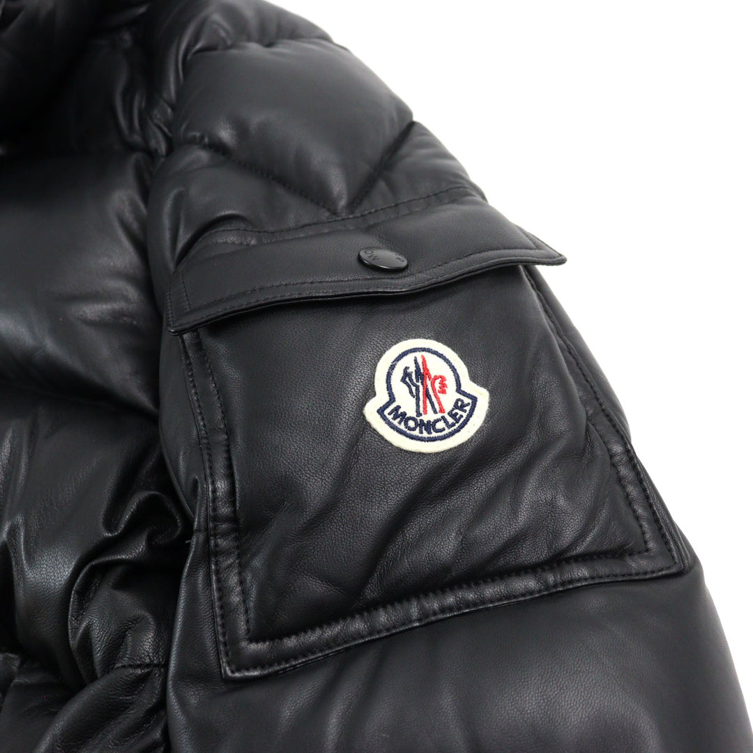 MONCLER Down jacket E20914183105 50118 Outer: Sheepskin, Lining: 100% nylon, Filling: 90% down, Filling: 10% feather black DASSIN GIUBBOTTO mens 5 Used Authentic