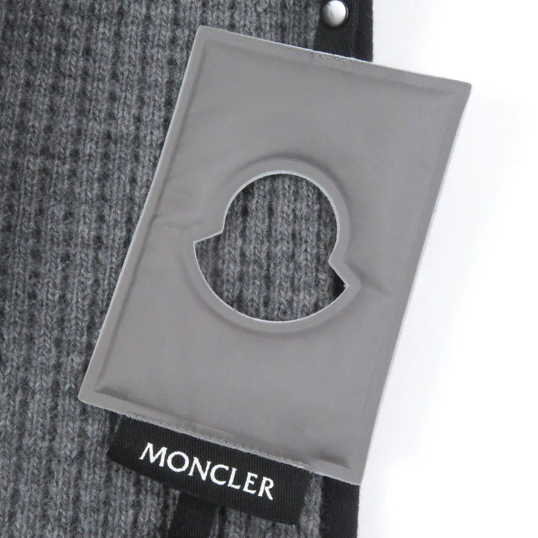 MONCLER GENIUS 5 Hoodie Main: 100% wool, Main: 100% cotton Gray black MAGLIONE TRICOT CARDIGAN mens M Used Authentic