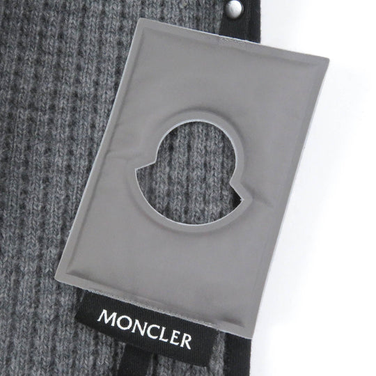MONCLER GENIUS 5 Hoodie Main: 100% wool, Main: 100% cotton Gray black MAGLIONE TRICOT CARDIGAN mens M Used Authentic