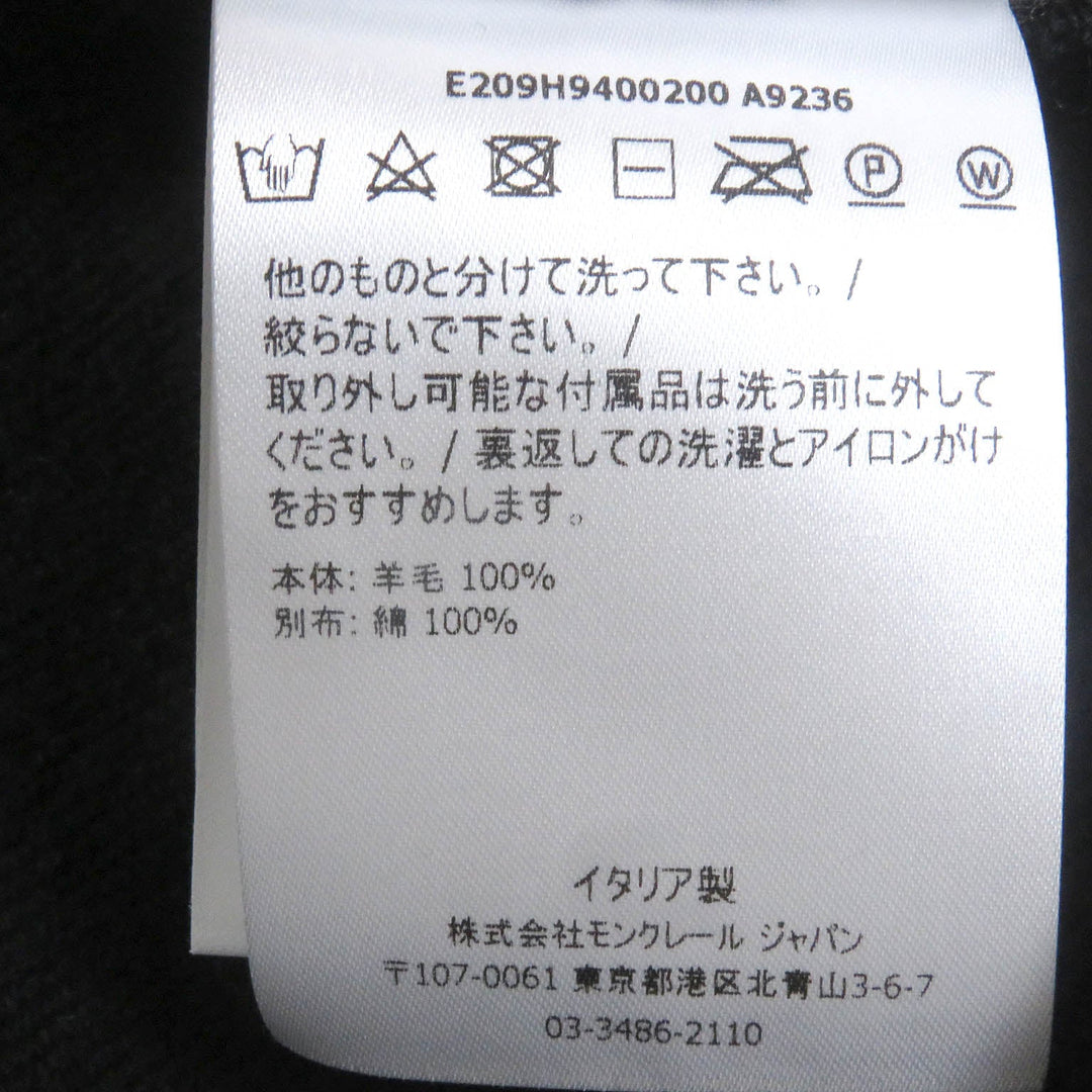 MONCLER GENIUS 5 Hoodie Main: 100% wool, Main: 100% cotton Gray black MAGLIONE TRICOT CARDIGAN mens M Used Authentic