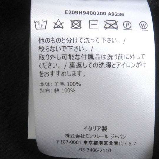 MONCLER GENIUS 5 Hoodie Main: 100% wool, Main: 100% cotton Gray black MAGLIONE TRICOT CARDIGAN mens M Used Authentic
