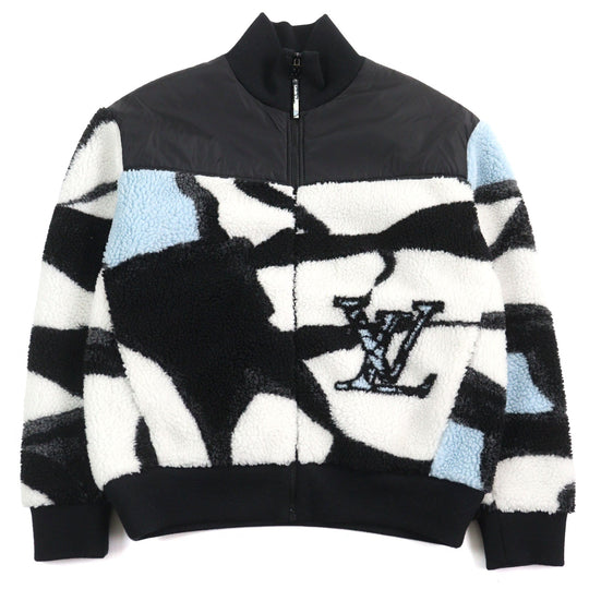 LOUIS VUITTON Jacket HQY18W Outer: 55% polyester, Outer: 45% acrylic, Lining: 85% polyester, Lining: 15% polyurethane, Part: 100% nylon multicolor mens L Used Authentic