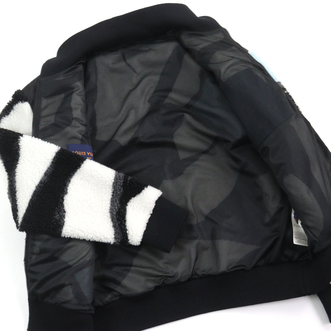 LOUIS VUITTON Jacket HQY18W Outer: 55% polyester, Outer: 45% acrylic, Lining: 85% polyester, Lining: 15% polyurethane, Part: 100% nylon multicolor mens L Used Authentic