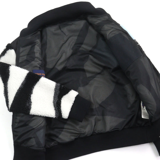 LOUIS VUITTON Jacket HQY18W Outer: 55% polyester, Outer: 45% acrylic, Lining: 85% polyester, Lining: 15% polyurethane, Part: 100% nylon multicolor mens L Used Authentic