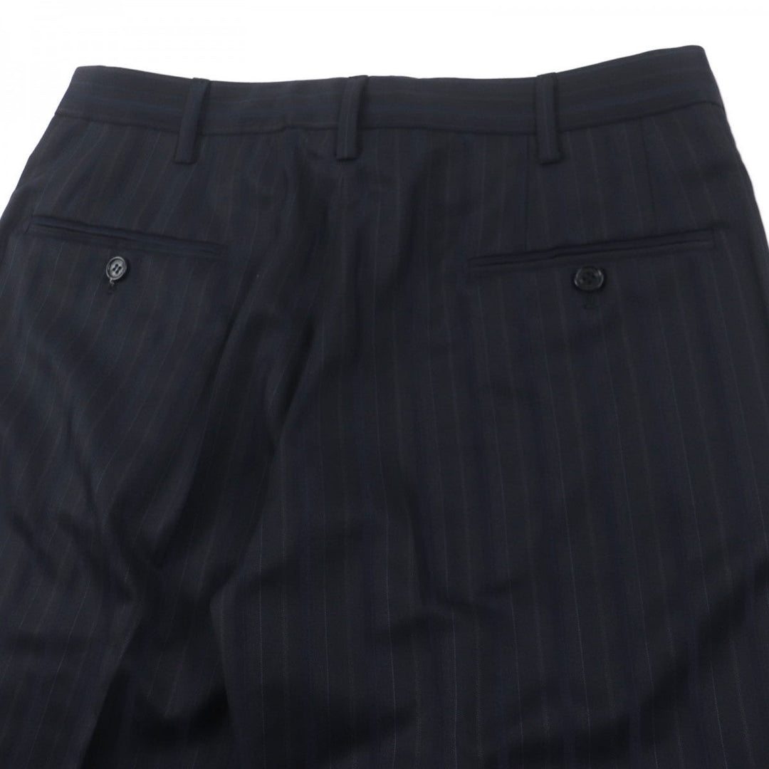 ETRO setup Outer: 100% wool, Lining: 100% silk, Sleeve lining: 60% acetate, Sleeve lining: 40% rayon Black navy mens 48 Used Authentic