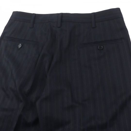 ETRO setup Outer: 100% wool, Lining: 100% silk, Sleeve lining: 60% acetate, Sleeve lining: 40% rayon Black navy mens 48 Used Authentic