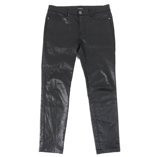 CHANEL Pants P50636 Main: 97% cotton, Main: 3% elastane Black type Women 40 Used Authentic