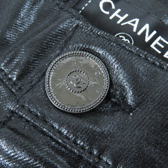 CHANEL Pants P50636 Main: 97% cotton, Main: 3% elastane Black type Women 40 Used Authentic
