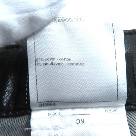 CHANEL Pants P50636 Main: 97% cotton, Main: 3% elastane Black type Women 40 Used Authentic